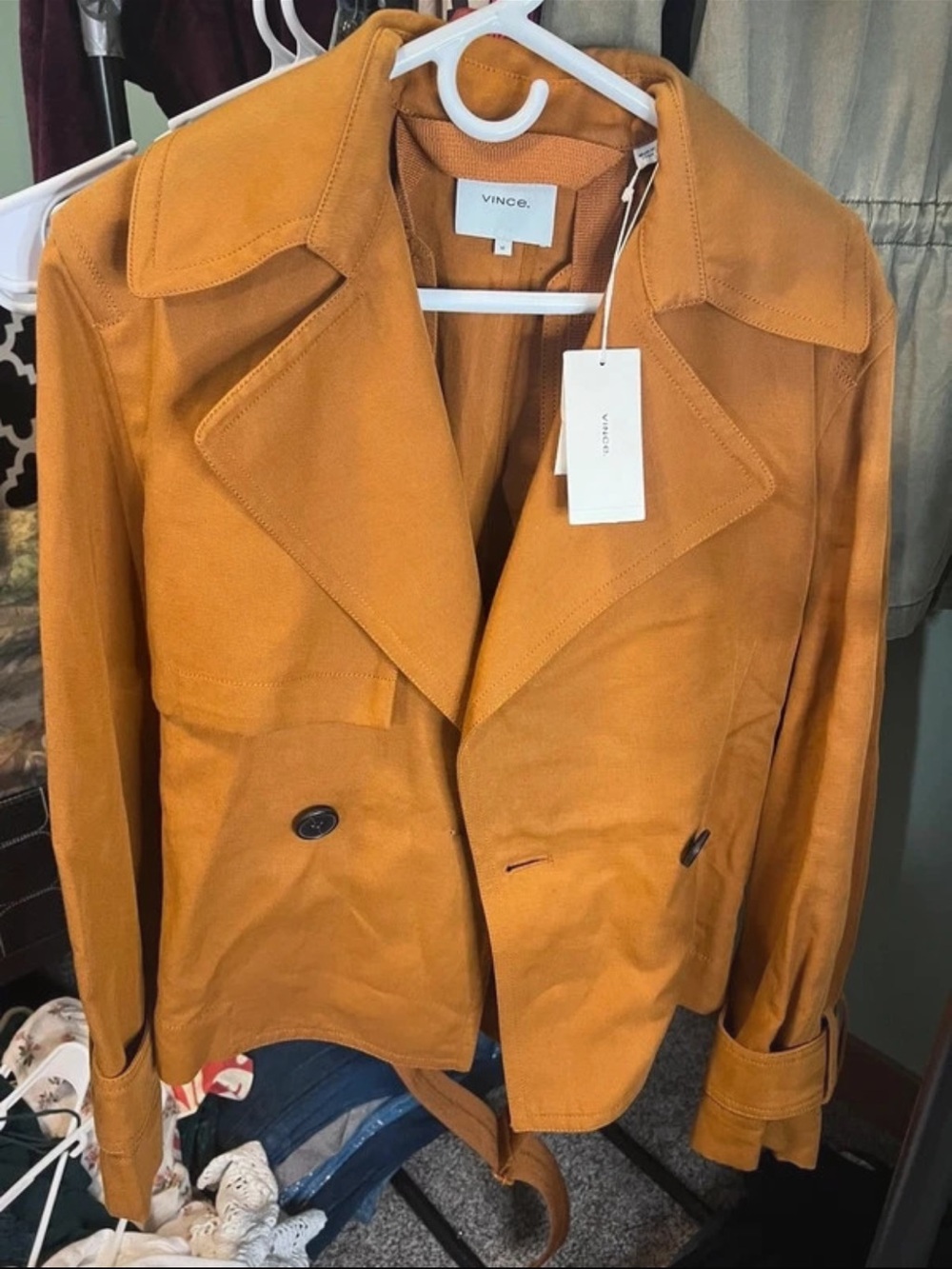 Vince Suede Trench Coat nwt 495$